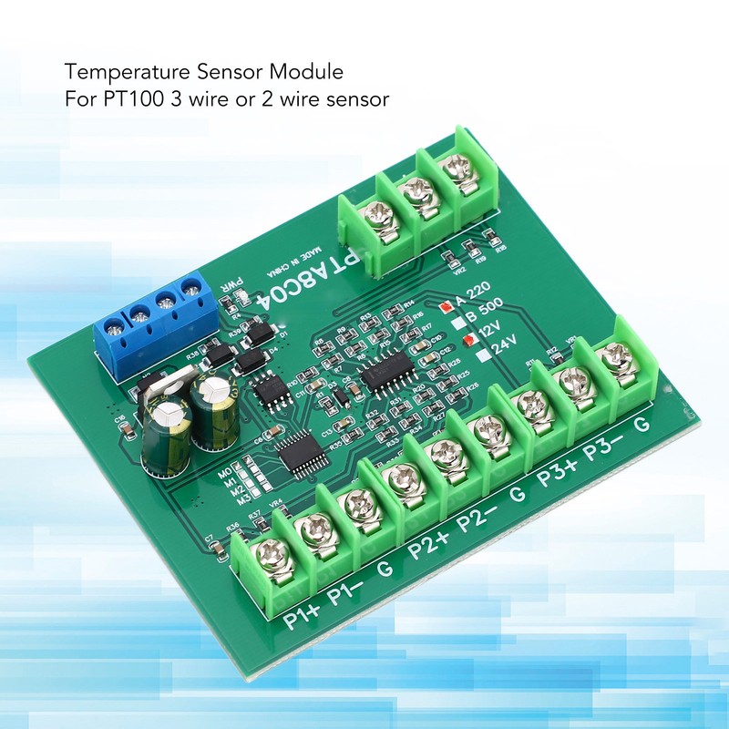 4 Channel PT100 RTD RS485 Temperature Sensor Board Temp Acquisition