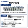 SIGNET Signet Compact Storage 1/4 SQ Socket Bit Set with
