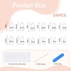 Mezrkuwr 24 Pieces Press On Almond Nails Medium False Nails