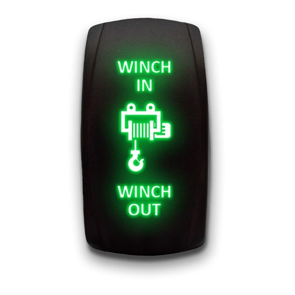 WINCH IN WINCH OUT - Green - STARK 7-PIN Momentary