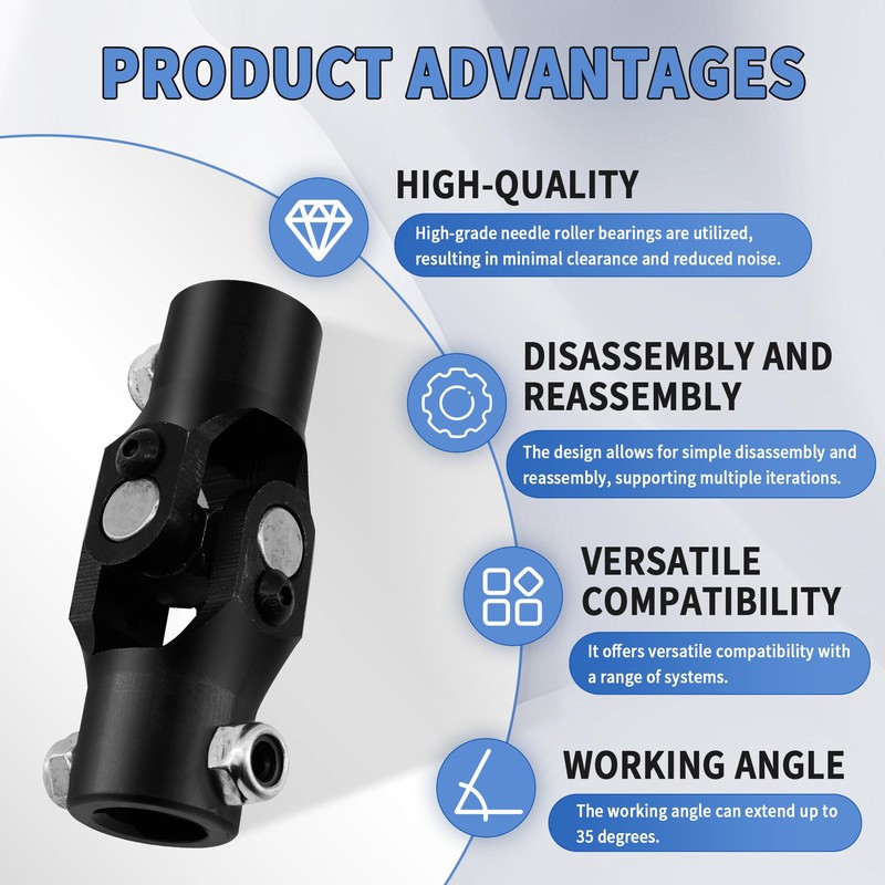 RABROPAR 3/4" 36 Spline X 3/4" DD Steering Shaft U