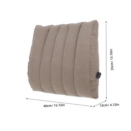 CIYODO Waist Pillow Lumbar Support Inflatable Portable for Students Office Travel (Light Grey)