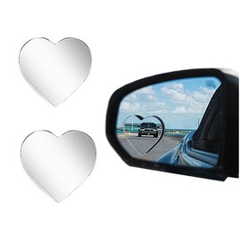 2 Pcs Cars Heart Shaped Blind Spot Mirrors Car,Heart Shaped Wide Angle Convex Rearview Side Mirrors for Enhanced Safety,Car Accessories for Cars Suvs and Trucks