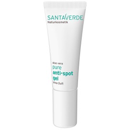 Santaverde Pure anti-spot gel, SOS care gel against spots and impurities, has an anti-inflammatory, antibacterial and regenerating, leaves skin clarified and soothed, without fragrance, vegan, 10 ml