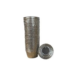 4 oz Aluminum Ramekins Muffin Cups Tin Foil Cupcake Pans Disposable Aluminum, Freezer & Oven Safe 3.5'' Inch Round (20)