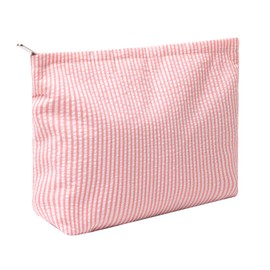 OZAOZ Makeup Bag Cosmetic Bag Travel Toiletry Bag Aesthetic Canvas Organizer Bag Zipper Pouch for Women (red)