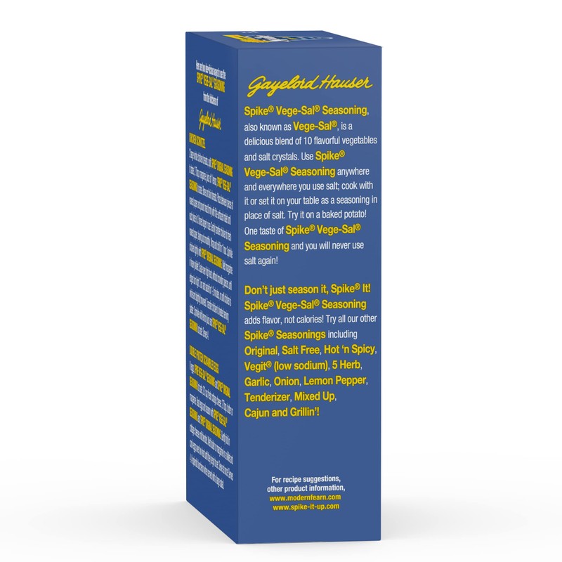 Spike Vege-Sal All-Purpose Seasoning, All Natural, Low Sodium, No Sugar,