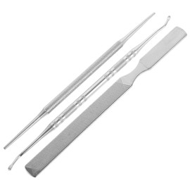 Outanaya 1 Set Stainless Steel Nail Pedicure Tools Set Ergonomic Nail Trimming Kit with Non Slip Design for Manicure Daily Care