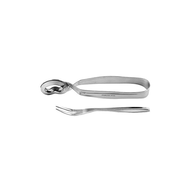 Weis Escargots Cutlery, Stainless Steel, Silver, 13.5 x 5 x