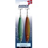 Marinor Marinorsilda Pilker Set, 2 Stück, VMC-Haken, 25/40/60 g, 5 Farbvarianten, Meeresangeln, Blinker, Jig-Köder, Küstenblinker, Meeresköder (SG/GR - Silver/Grün+ Gold, 60g)