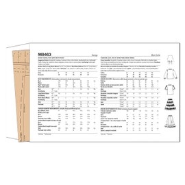 McCall's Vintage 1980's Misses' Pullover Blouse, Vest, Tiered Skirt and Petticoat Sewing Pattern Packet by Laura Ashley, Design Code M8463, Sizes 8-10-12-14-16, Multicolor