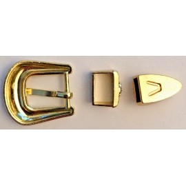 Cactus Mountain Gold Colored Southwest Hatband Buckle Set 3/8"