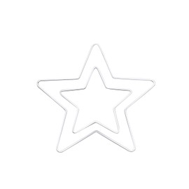 Glorex Metal Star 15 cm, White