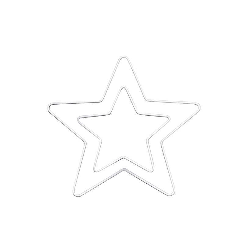 Glorex Metal Star 15 cm, White