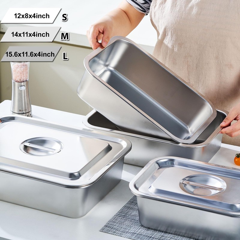 4 Inch Extra Deep Lasagna Baking Pan with Lid, 11x14