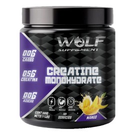 Creatina Monohidratada 500gm En Polvo Wolf Varios Sabores Mango