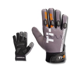 TiGO Kids Padded Cycling MTB BMX Gloves Finger Protection - Breathable Hand Protector - Biking Safety Gear for Fingers, Knuckles - Sports Clothing & Accessories for Children (Steel Grey, Age 2-3)