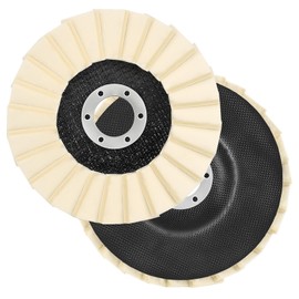 Wool Felt Flap Disc 5 Inch – 2 Pack Polishing Wheel for Angle Grinder, Buffing Pads for Metal, Marble, Stone, Wood, Car Waxing & Surface Finishing