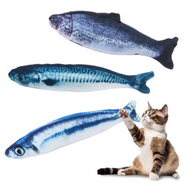 3 Pcs Cat Alone Toy Kicking Kicking Plush Toy Fish Saver Stress Relief Toy for Children Cat Fish Cat Toy