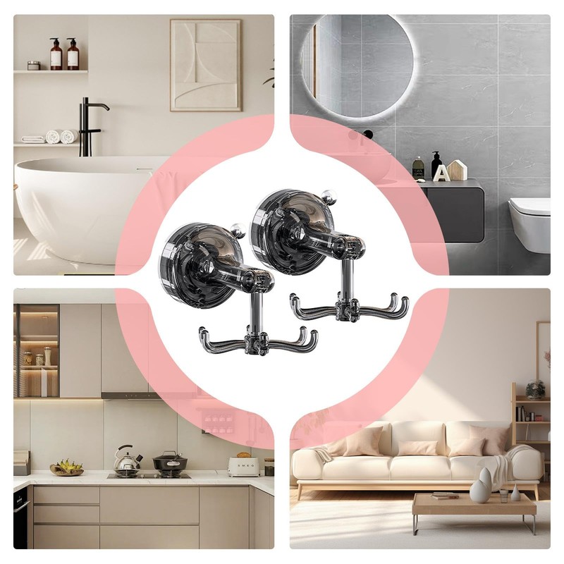 Hooks for Kitchen Utensils | Suction Cup Rotatable Utensil Hanger