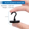 LOVIMAG Black Magnetic Hooks Heavy Duty, 110Lbs Strong Neodymium Magnet