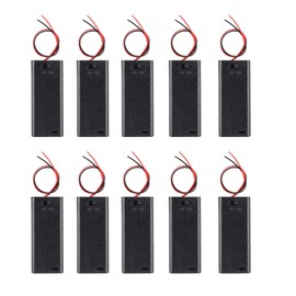 hrsyyl 10pcs 2X AAA Battery Holder 3V AAA Battery Holder with ON Off Switch 2X 1.5V Batteries Charger Holder Spring Clip Storage Box Cell Cable
