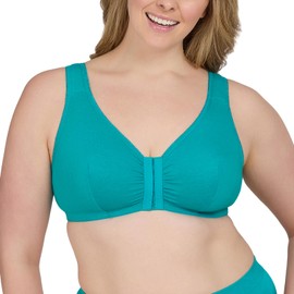 LEADING LADY, The Meryl, Front-Closure, Cotton Bra, Comfort Sleep Bra for Women, Breathable, Unlined, Full Coverage, Wireless