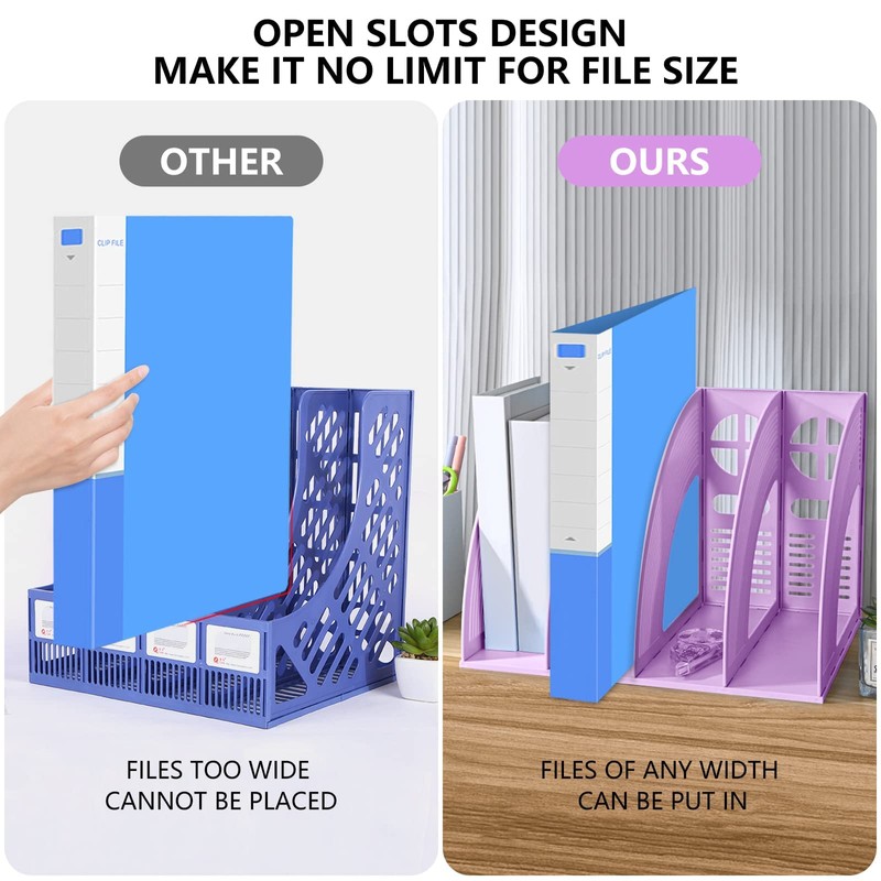 Elezeal A4 File Holder, Magazine Folder, Desk Organiser, 4 Vertical