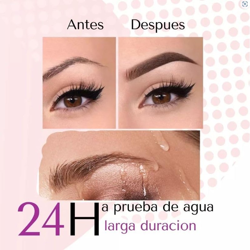 Saniye Sombra y Gel Pomada Para Cejas Cepillo Incluido Long