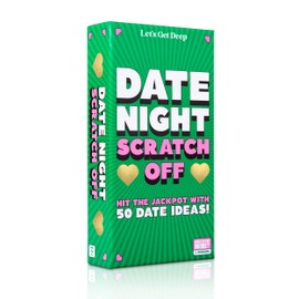 Date Night Scratch-Off Cards by Relatable, Unique Date Night Ideas for Couples, Fun Gift for Couples Stocking Stuffers, Includes Coin and 50 Scratch-Off Cards, for Ages 17+