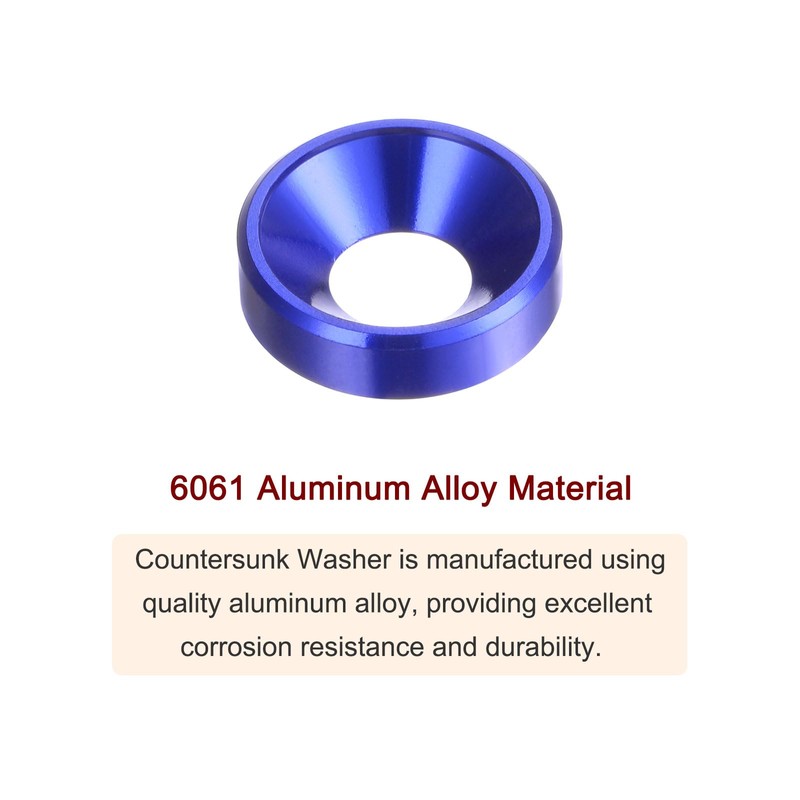 QUARKZMAN 30pcs M5 Anodized Aluminum Alloy Countersunk Washers Screw Seals