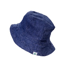 Eco-Friendly Hemp Bucket Hat Unisex Summer Sun Hat for Outdoor Adventures (US, Alpha, One Size, Blue)