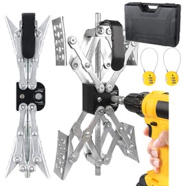 Maxchock X-Shaped RV Stabilizer Wheel Chock (Allow Drill Adjust) Dual Axel RV Travel Trailer Camper Tire While Camping -2 Pack