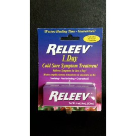 Releev 1 DAY Cold Sore Symptom Treatment .20 oz (6 ml, 6 cc)