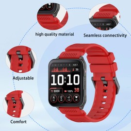 NOUKAJU Band for Garmin Venu X1, SmartWatch Replacement Band,Soft Silicone Strap,Watch Accessories,Replacement Strap for Garmin Venu X1 Smart Watch(Red)