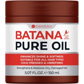 Batana Oil - Pure, Unrefined and Cold Pressed - Volumizing Hair Treatment for Women and Men - Hydrating Nourishment for Dry, Broken and Brittle Split Ends - Deep Hydration and Moisture Hair Mask