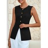 PRETTYGARDEN Women's Sleeveless Blazer Vest Summer 2025 Trendy Button Down