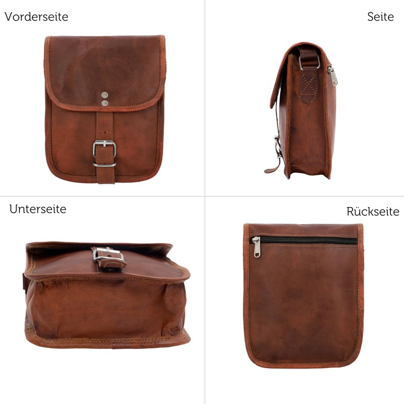 Gusti Sabina Women's Shoulder Bag Small Vintage Brown Leather, brown