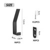 MAXQUU 6 Pieces Black Towel Hooks, Wall Hooks, Drilled Coat