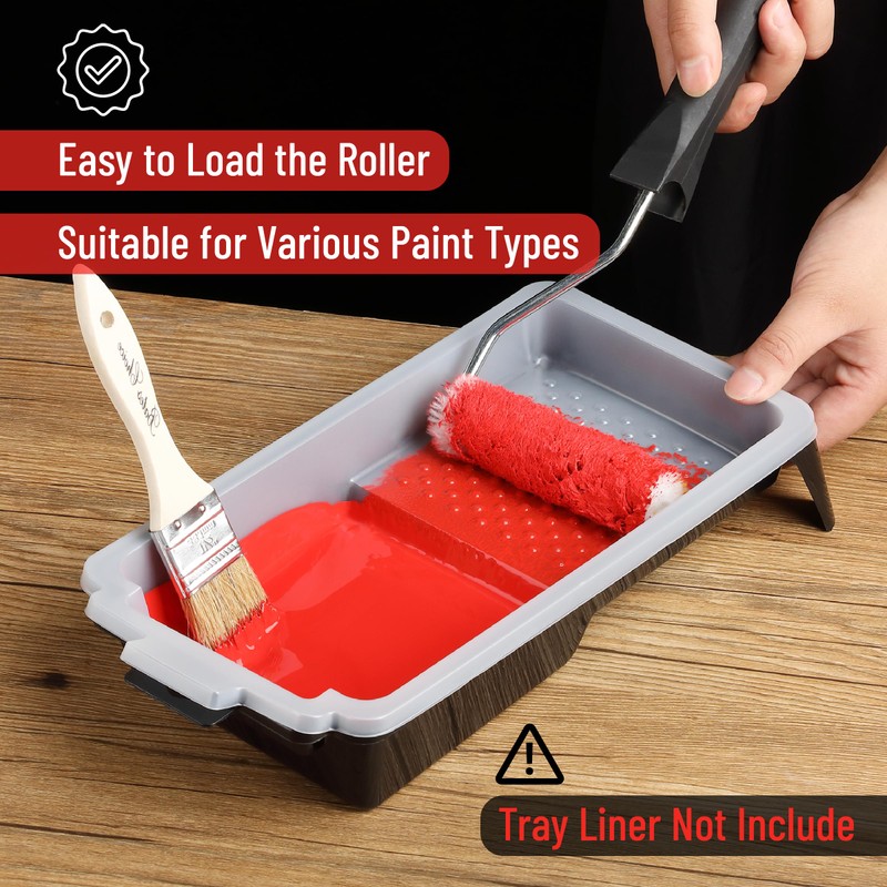 Bates- 4 Inch Paint Tray, 2 Pack, Black, Plastic 4