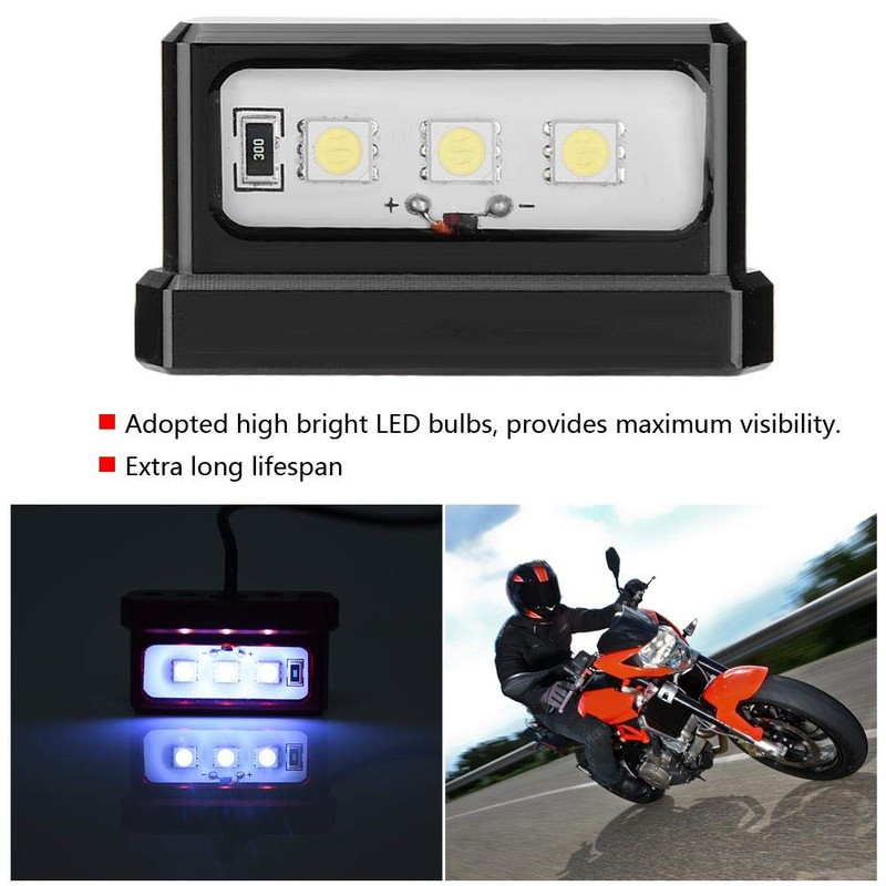 Universal Motorcycl License Plate Tail LED Light for All Motorcycle