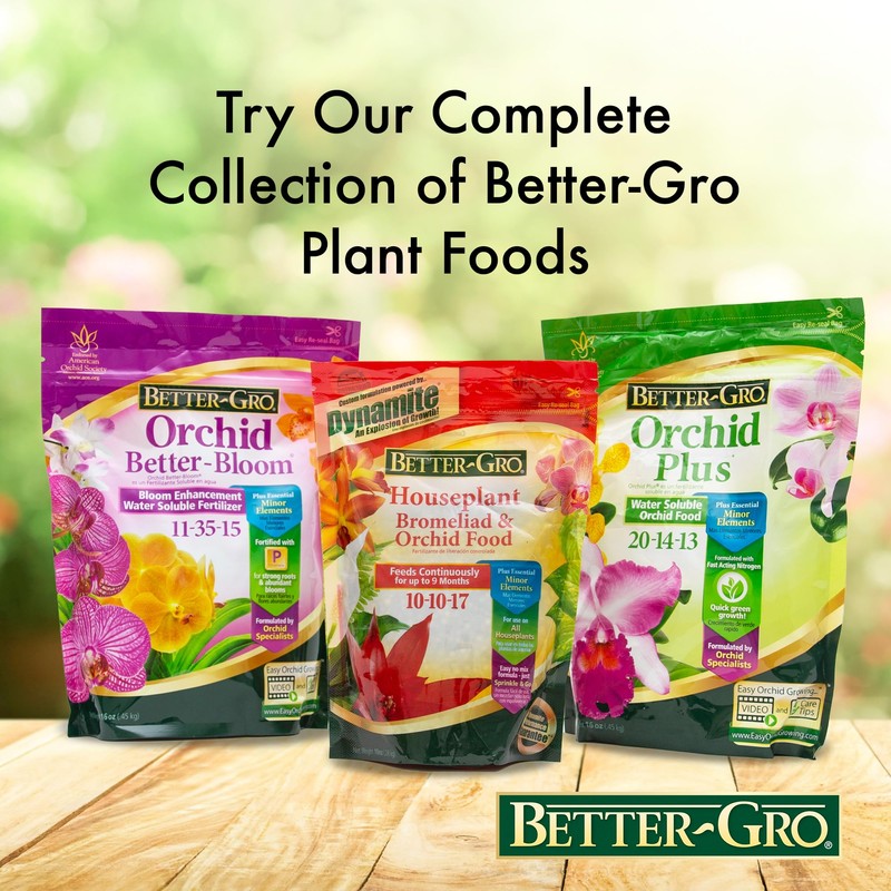 Better-Gro Orchid Plus 20-14-13 - Urea-Free Orchid Fertilizer for Vigorous