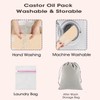 LxcshLjx 9Pcs Castor Oil Packs, Reusable Castor Oil Pack Wrap,