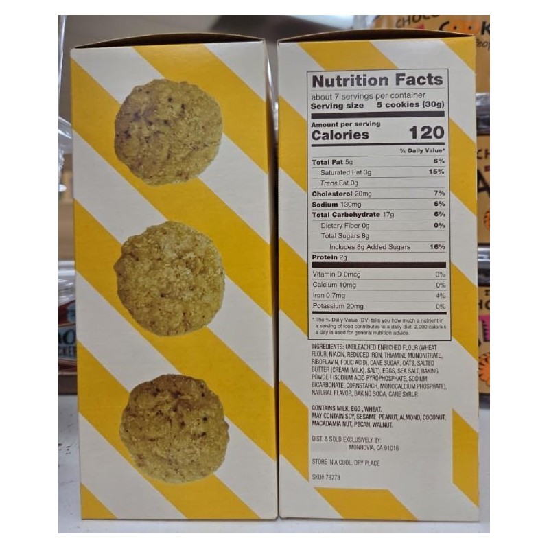 Trader Joe Crispy Oatmeal Cookies with Sea Salt 7oz 198g