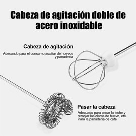 Espumador de Leche, Espumador de Leche Electrico, Agitador Electricoa Recargable por USB.Batidor de Leche Eléctrico Espumador Capuchino/Café/Huevo Adecuado para Cocinas