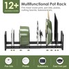 MUDEELA Pot Rack Pan Organizer inside Cabinet - Expandable Pot
