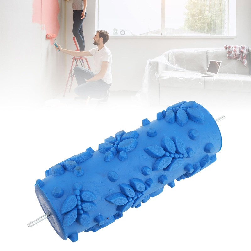 Patterned Paint Roller, 5 Inch Embossing Texture Rubber Roller Decorative