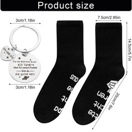 Dongcill Father's Day Gifts for Dad, Dad Socks, Keyring Dad, Father's Day Gift, Dad Gift, Best Dad Gift, Gifts for Dad, Gift Father's Day, Expectant Dad Gift, black, 43 - 46