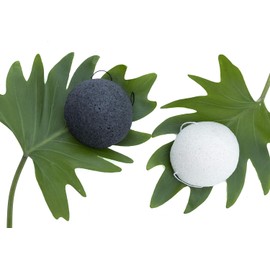 NORI Esponja Facial Konjac MINI PORE Carbon Bambu/KONJAC SPONGE NATURAL/Para piel acneica, grasosa y mixta. / Limpia y exfolia tu piel suavemente. / Rutina de limpieza facial. / NATURAL/BIODEGRADABLE