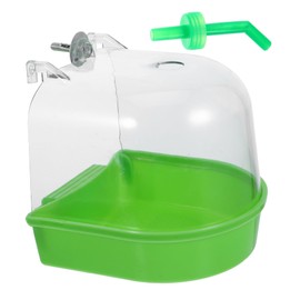 GRIRIW Compact Bird Bathtub for Parrots and Budgies Reusable Hanging Bird Bath Cage Easy to Install Multi Functional Shower Box